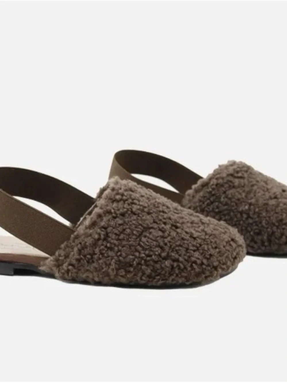 CHESTNUT SHEARLING MULES PAPANATAS | ELI 1957 size 29